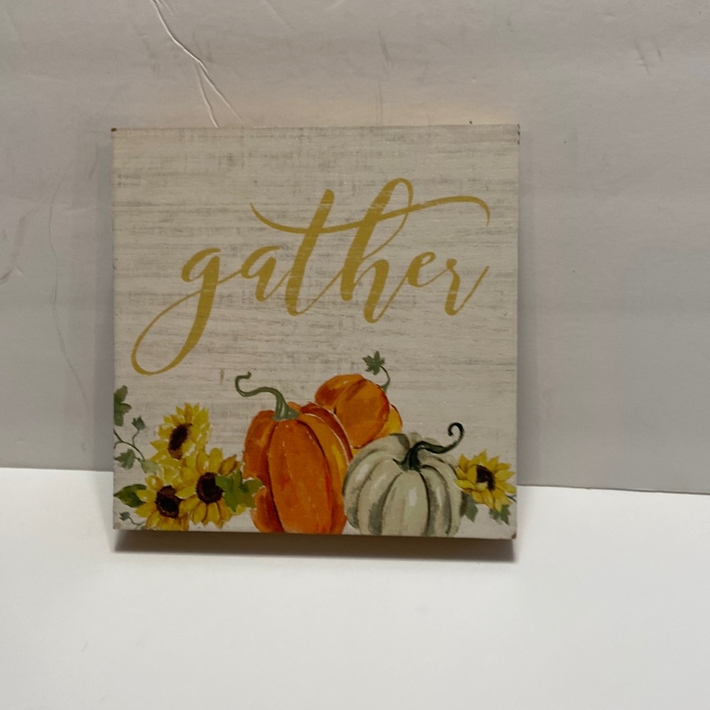 Sino Gifts. Gather picture. Pumpkins and Sunflowers. 8x8x1
